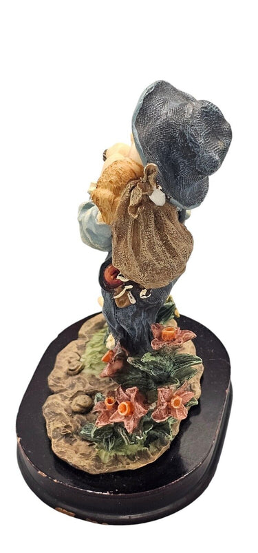 Secret Treasures 2002 Figurine Of Boy Holding Dog In Sack 7.5